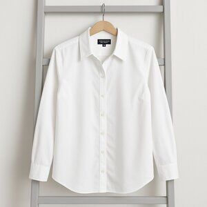 Jones New York Signature 100% Cotton White Button Shirt - Women’s XL- Easy Care